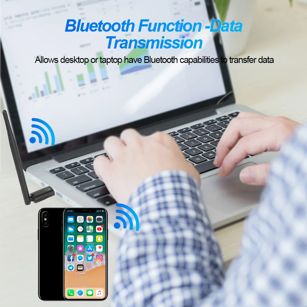 Dual Band 600Mbps USB wifi Adapter 2.4GHz 5GHz WiFi with Antenna PC Mini Computer Network Card Receiver