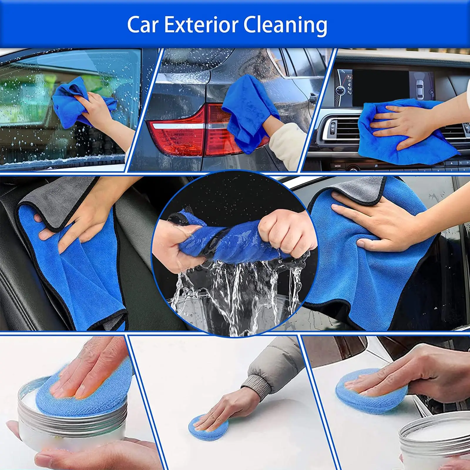 16Pcs Truck Car Interior Detailing Kit Windshield Cleaning Tool Lightweight