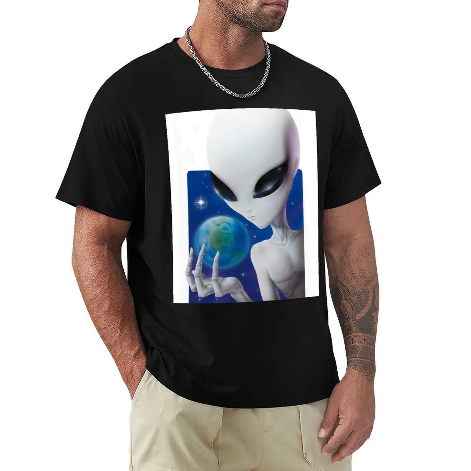 ET. Alienígena cinza. EBEN, EBE, Alienígena Cinza, ET Cinza, Extraterrestre, OVNI. BEM, Camiseta Leve e Refrescante de Manga Curta