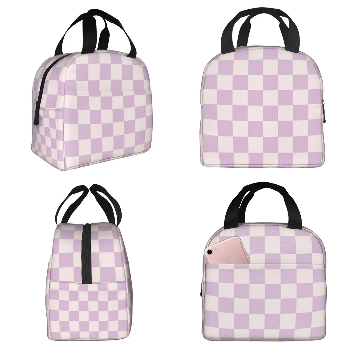 

Термосумка для обедов In Light Lilac Purple Pink для детей, школьная термосумка-холодильник, переносной контейнер для еды