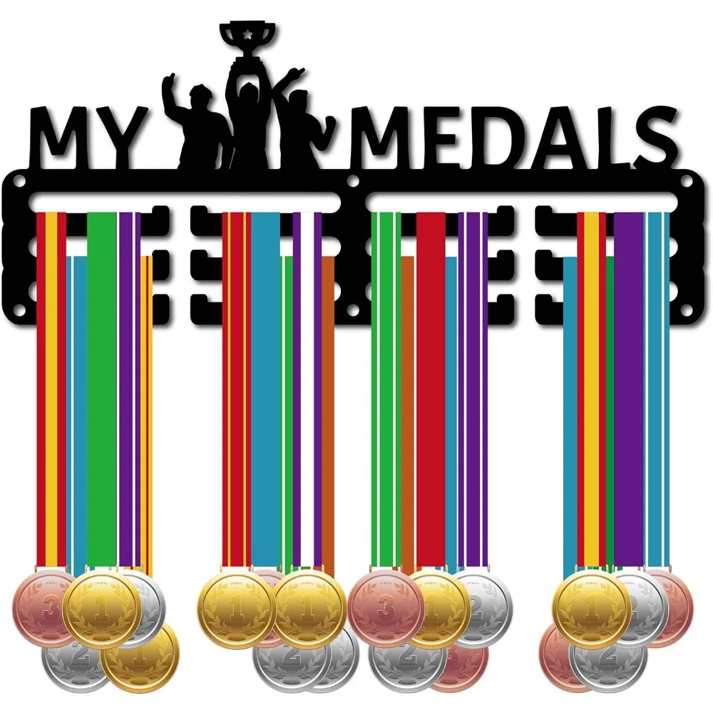 

My Medals Medal Holder Medal Hanger Display Rack Sports Metal Hanging Awards Iron Small Mount Decor for Wall Home Race Running