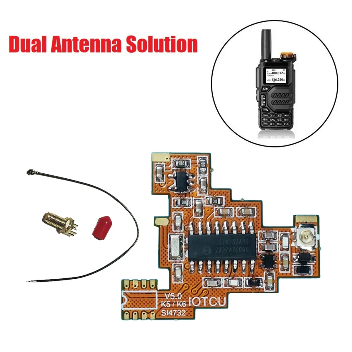 Imagem -05 - Módulo de Modificação Fpc para Quansheng uv k5 e k6 hf Shortwave Recepção Banda Completa Recepção Single Sideband Si4732 V5.0