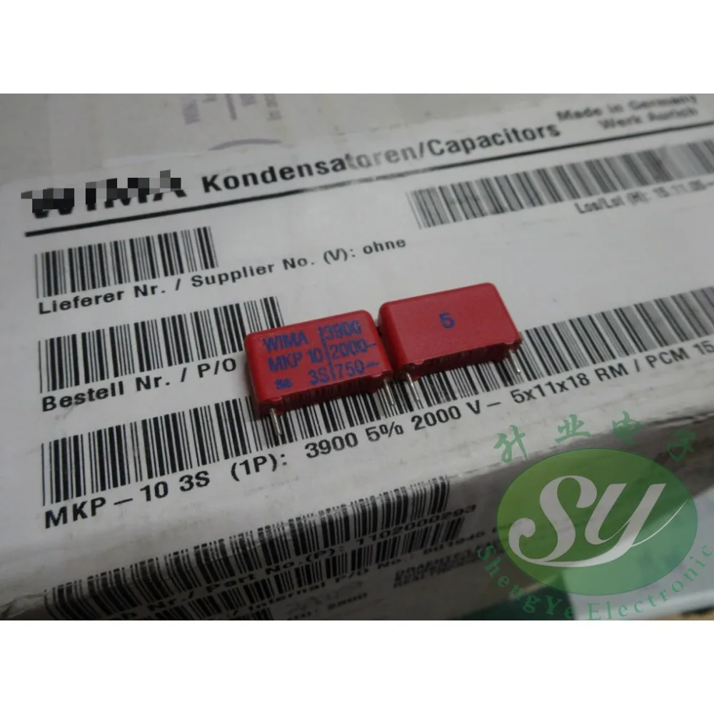 

10PCS MKP10 0.0039uF/2000V 3.9nf 3900pf 3n9 392 Brand new 15mm film capacitor