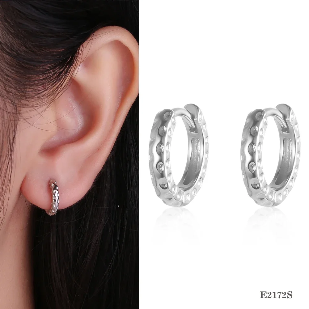 Mini Round Hoop Earrings Silver 925 100% Unisex 18k Gold Color for Women Small Ear Bone Nail diamond Imitate Piercing Jewels