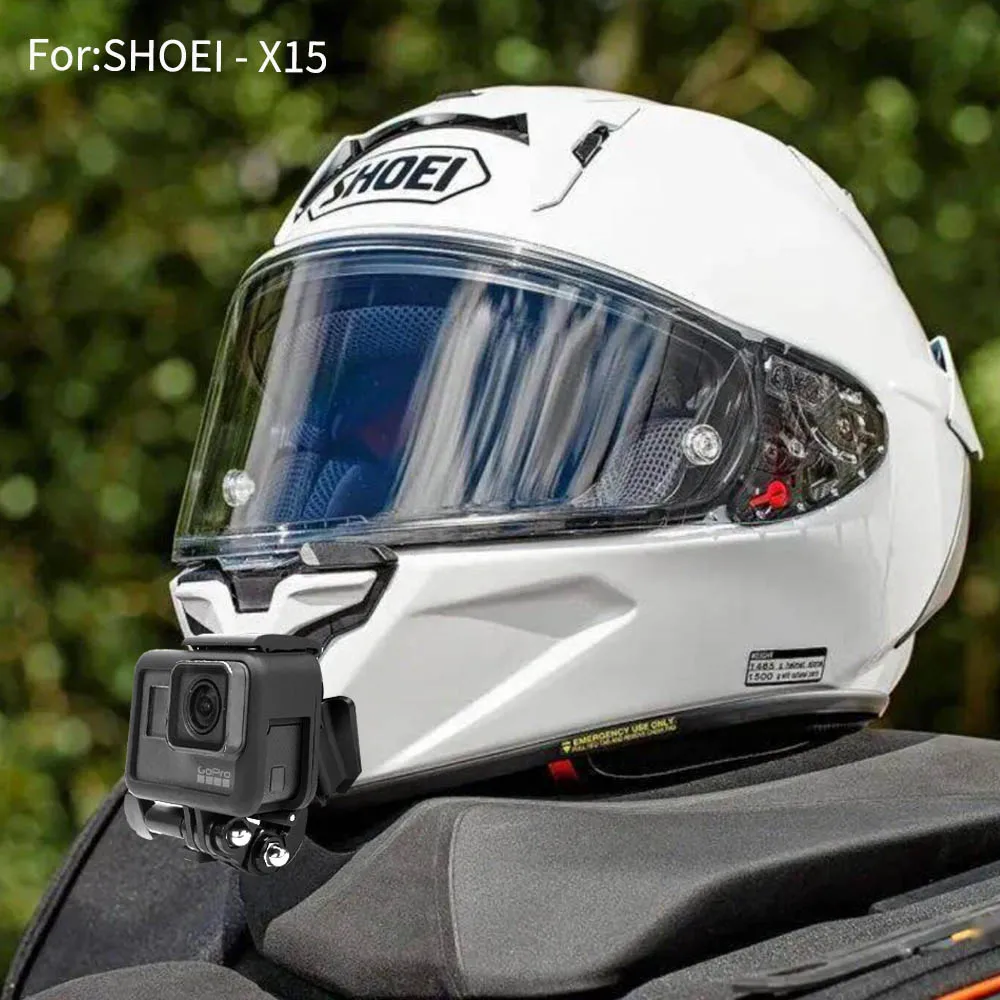 Per SHOEI X15 Premium casco moto personalizzato supporto mento in alluminio per fotocamera GoPro 11 Insta360 DJI per supporto per cellulare