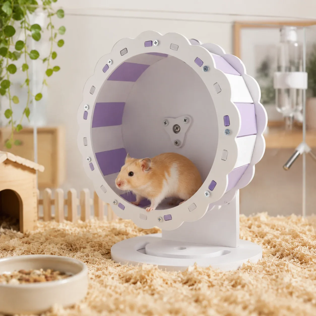 hamster-running-wheel-silent-extra-large-with-stand-treadmill-exercise-wheel-support-bracket-for-golden-bear-hamsters-pet-cage