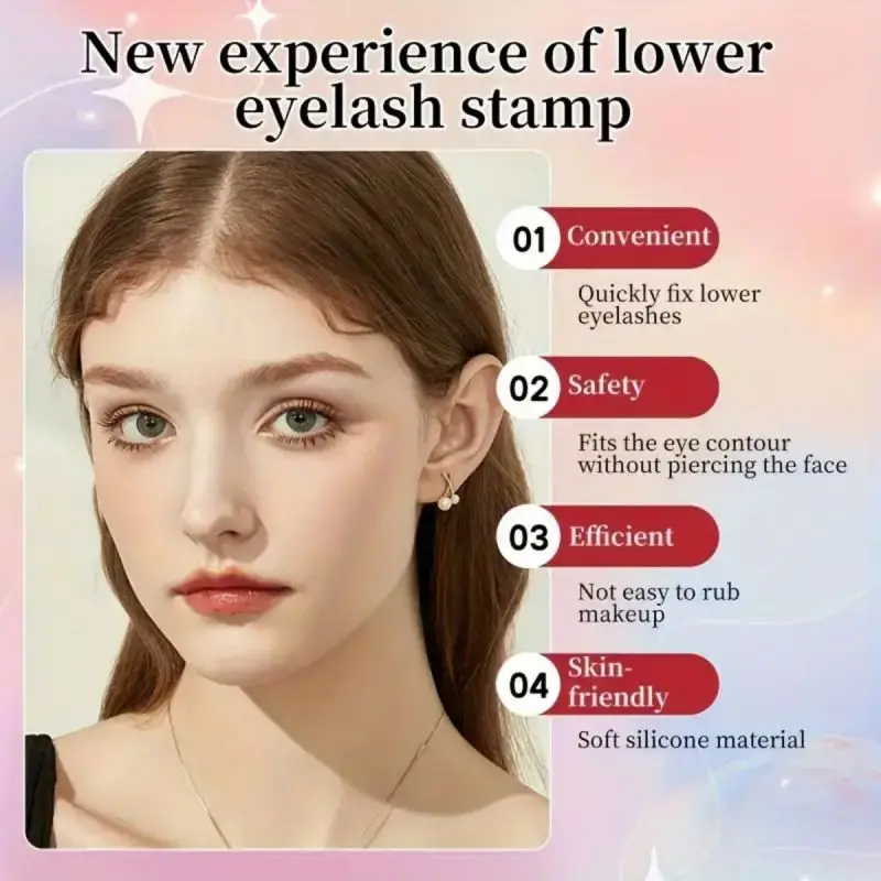 1/2 Stuks Lagere Valse Wimpers Stijl Stempel Inkt Valse Wimper Eyeliner Zegel Inkt Ooglijn Make-Up Tools