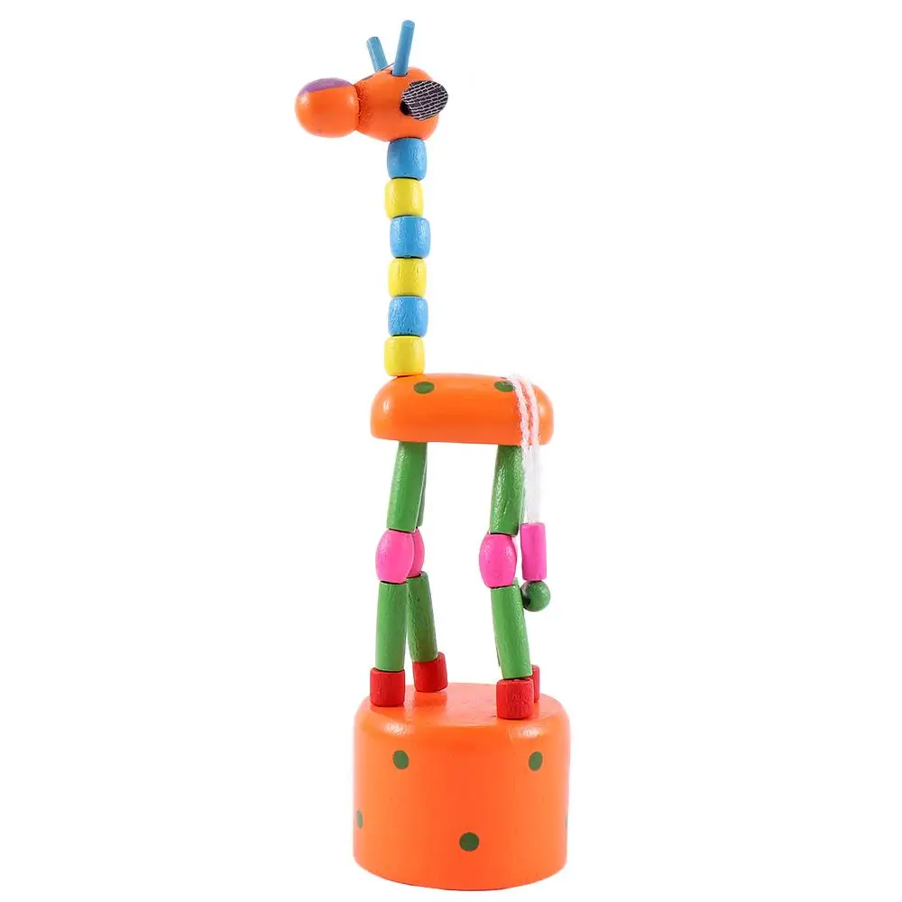 Developmental Puppet  Wooden Cartoon Cute Decoration Home  Puzzles Swing Colorful Rocking Dancing Giraffe  Giraffe