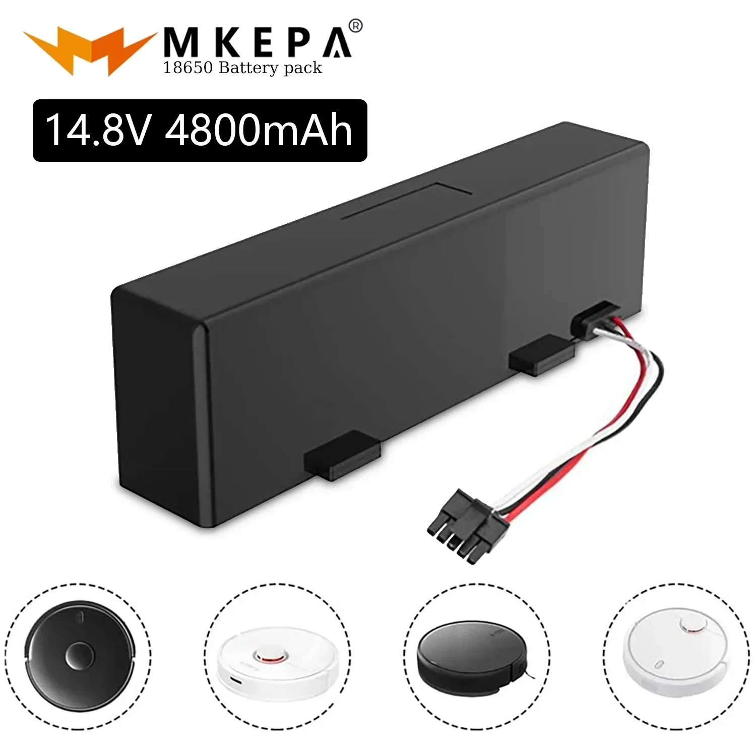 Bateria de substituição para aspirador Xiaomi Mop Pro Robot, Yunmi MVVO1-JG, Yunmi JX37, 14.8V, 4800mAh, transporte aéreo