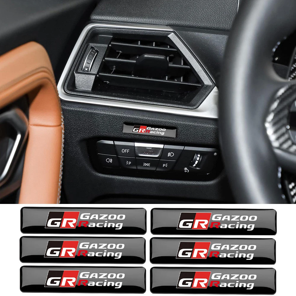 

2/5/10PCS 3D Epoxy Car Interior Exterior Decoration Badge Sticker for Toyota GR GRZOO RACING Yaris Prius Rav4 Land Cruiser Mirai