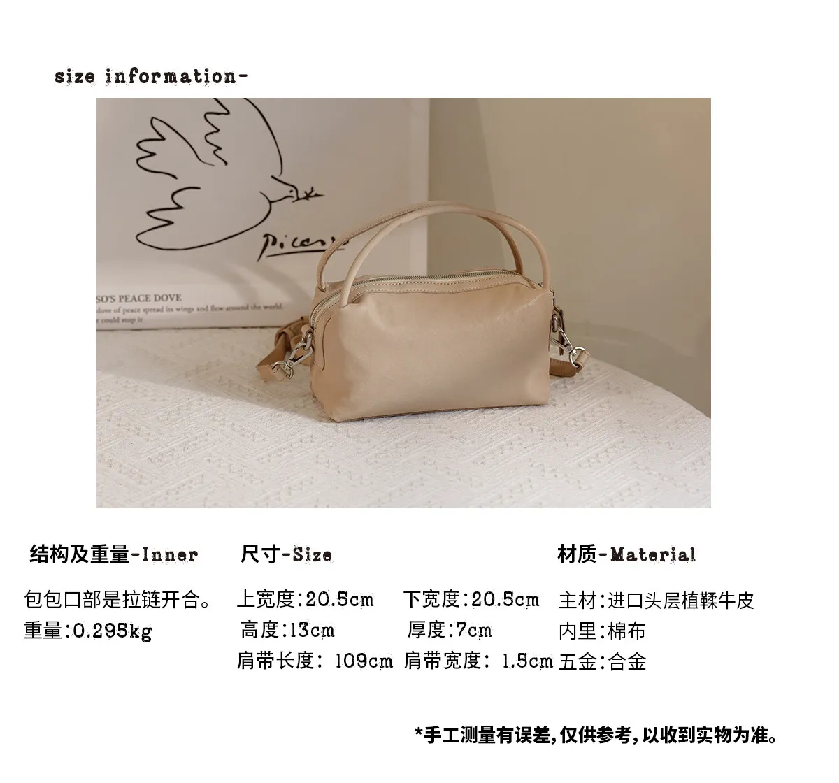 PNDME Modedesigner handgefertigte Handtasche aus pflanzlich gegerbtem Rindsleder, lässige Luxus-Party-Handtasche aus weichem Echtleder, Damen-Umhängetasche – Detail 3