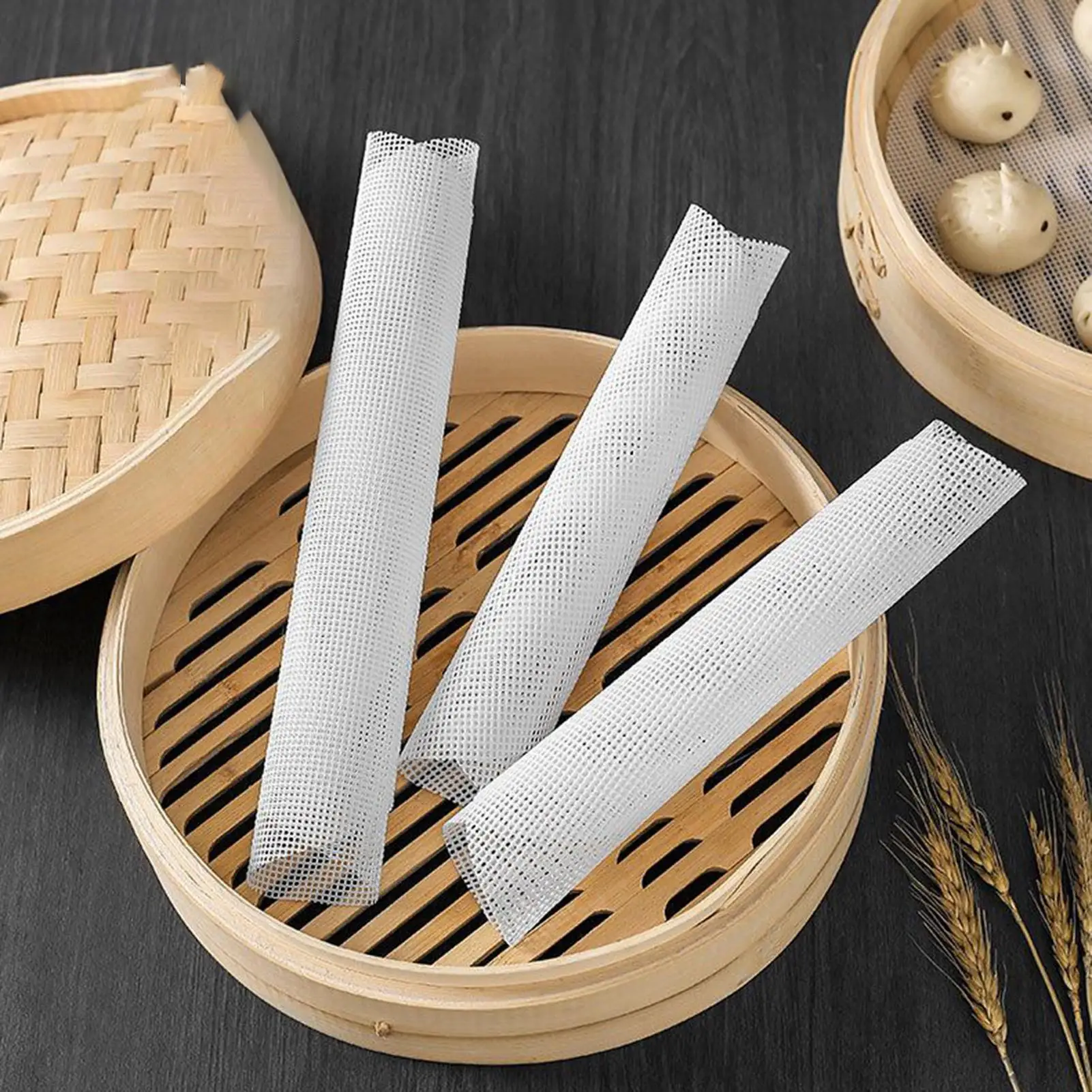Reusable Steamer Basket Liners Washable Dumpling Steamer Sheets for Kitchen Baking Parchment Paper Pastry Oven Accessories