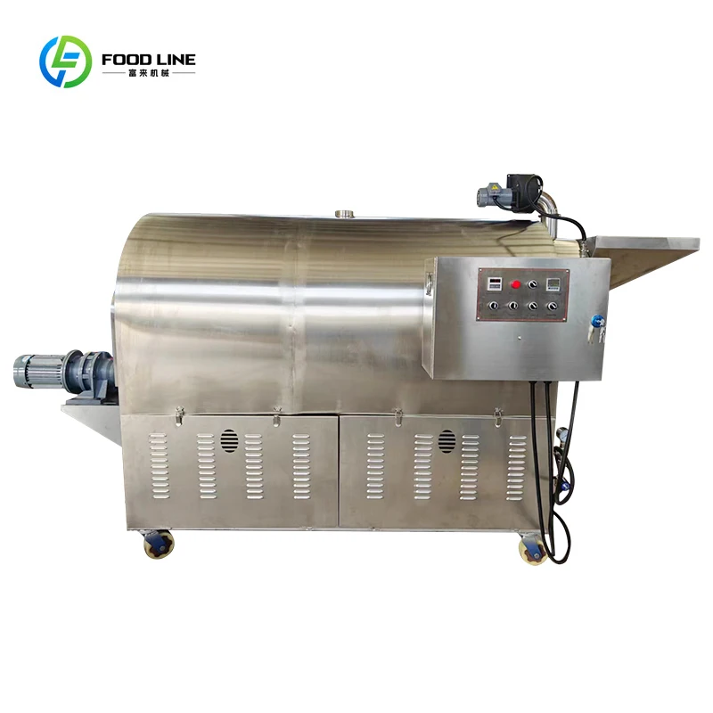 Professional Cocoa Bean Roaster Machine 200kg Gas Cocoa Roaster with Cooling System
