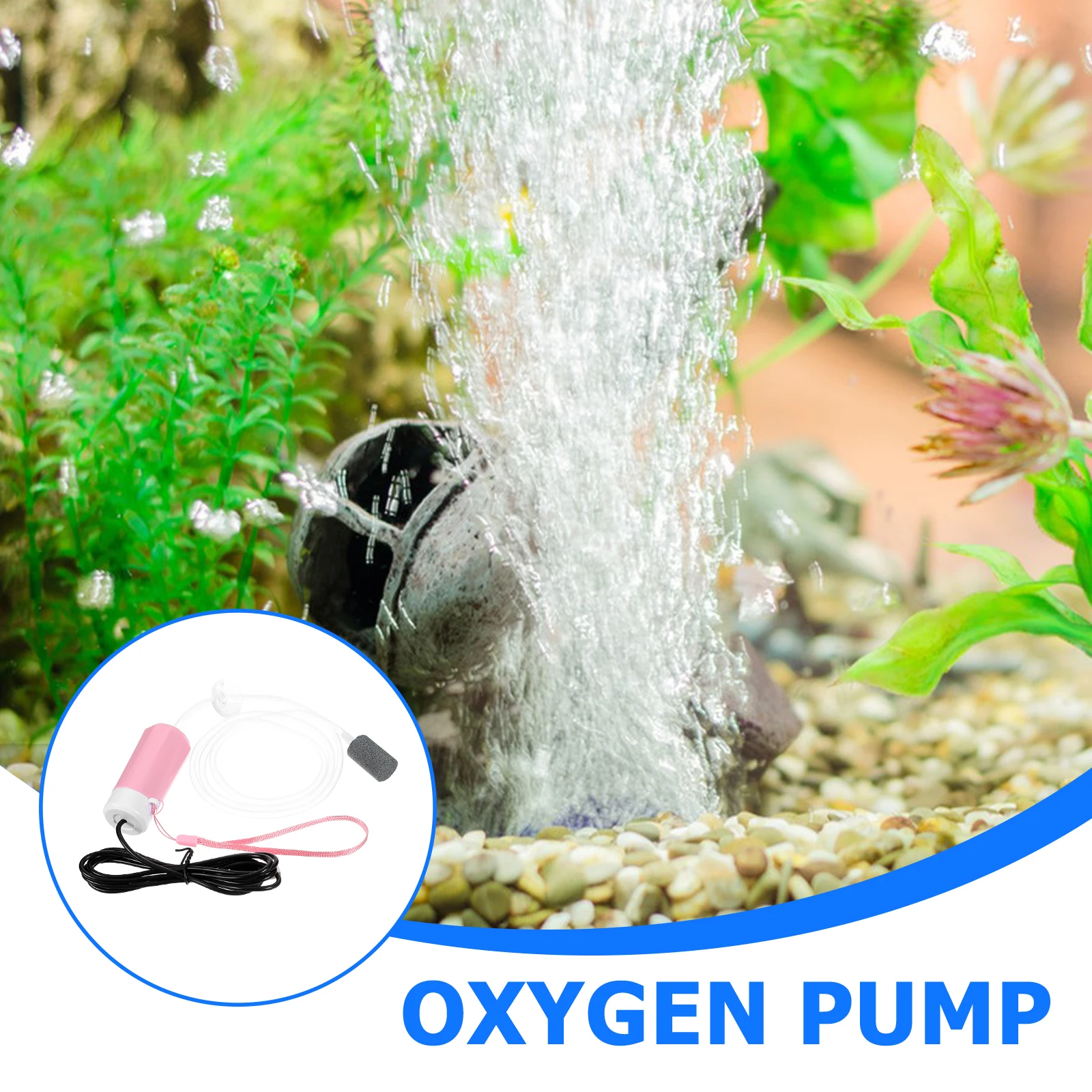 

USB Oxygen Pump for Fish Tank ABS Aerator Mini Air Pump Aquarium Accessories Lightweight Portable Durability Long Use Pet