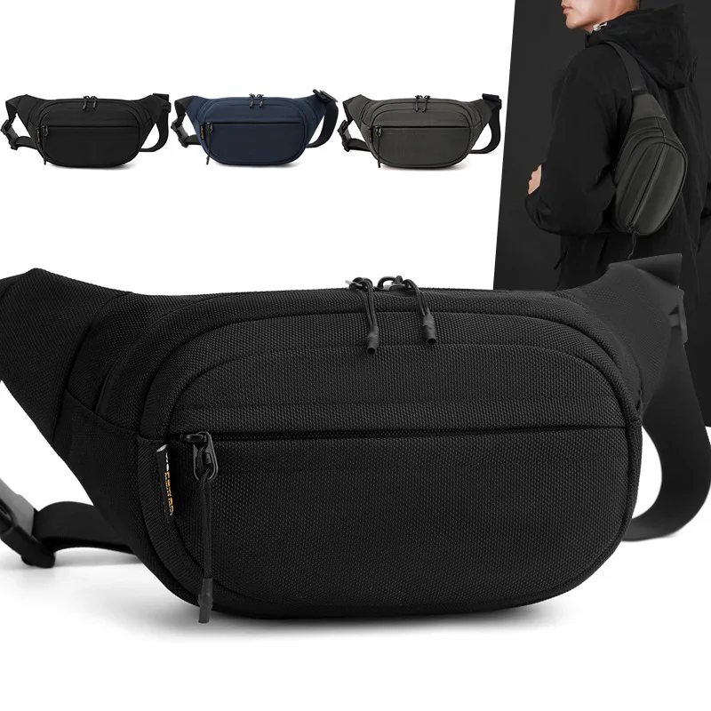 

Men's casual outdoor sports chest bag with multiple pockets and large capacity, travel, commuting and cycling waist bag