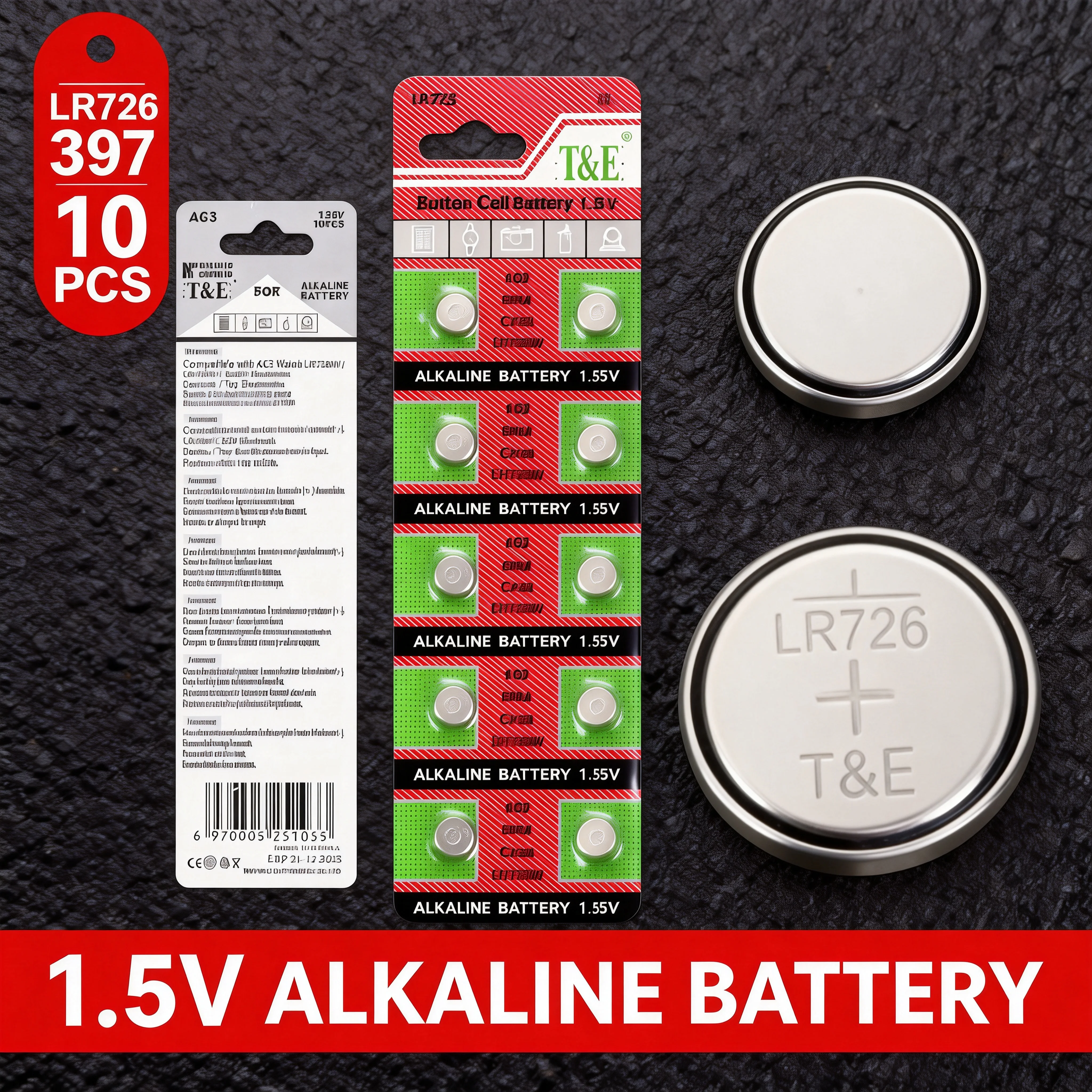 

1.5V AG6 LR920 Button Battery 370 371 LR69 LR921 Alkaline Zinc-manganese Battery for Watch Electronic Device Toy Remote Control