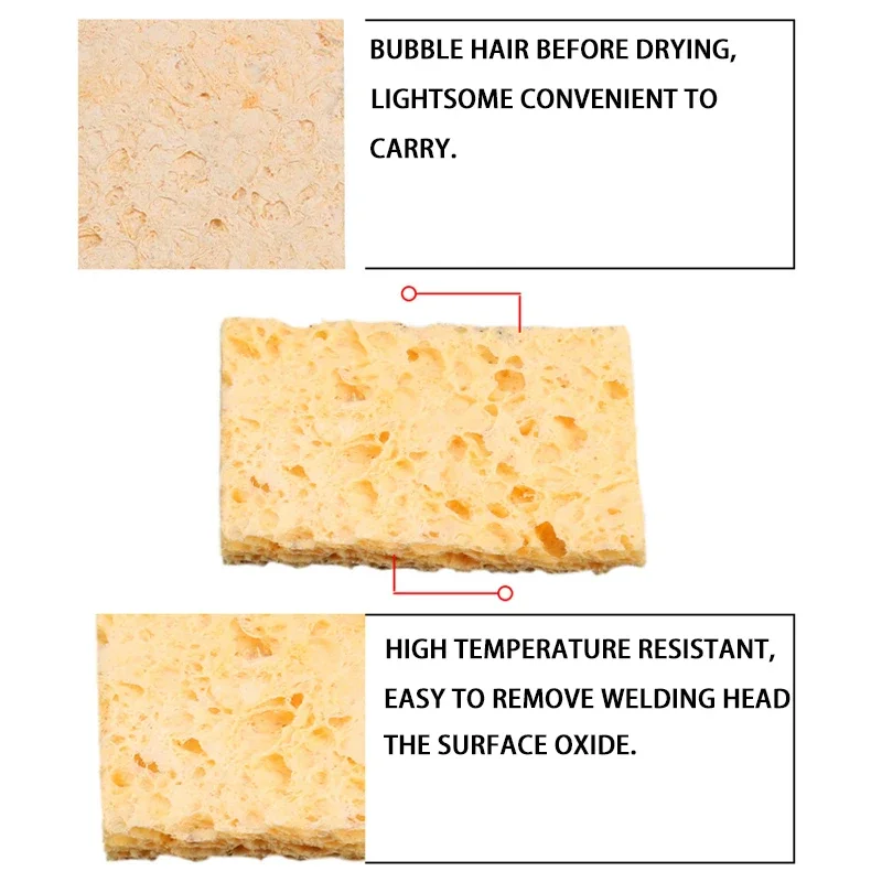 Esponja de limpieza de soldador de alta calidad, esponja resistente a altas temperaturas para puntas de soldadura, herramientas de limpieza de 3,5