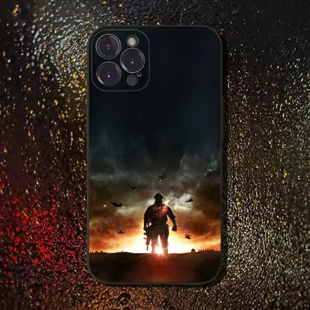 B-Battlefield 6 Game Phone Case For iPhone 17,16,15,14,13,12,11 Plus,Pro Max,XS,X,XR,SE,Mini,8,7,Soft Silicone Black Cover