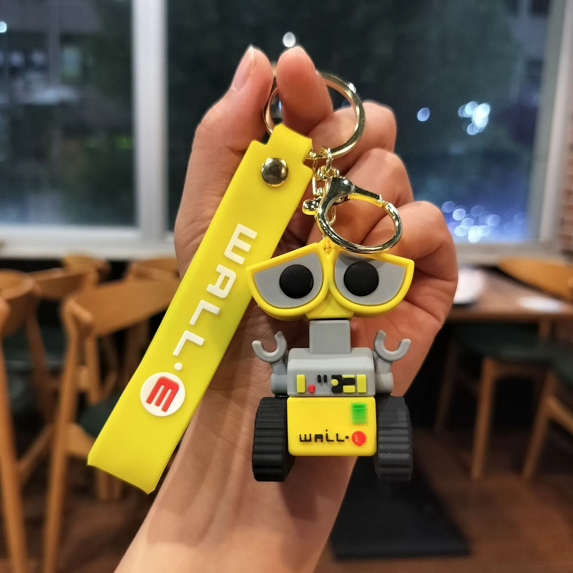Anime WALL·E Keychain Figure Cute EVE Cartoon Keyring Pendent Car Key Accessories Jewelry for Friends Ornament Toy Birthday Gift