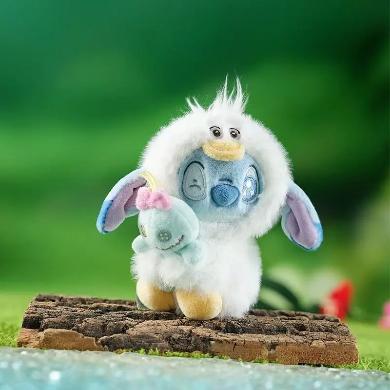 Disney Stitch Plush Keychain - Lilo & Stitch Party Animal Hanging Decor, Soft Cartoon Character Car Accessories