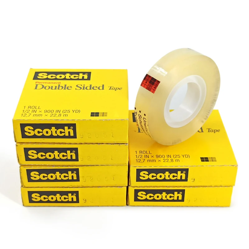 Imagem -04 - Scotch Fita Dupla Face 665 Transparente Dupla Face Adesiva 12.7 mm 22.8m por Rolo