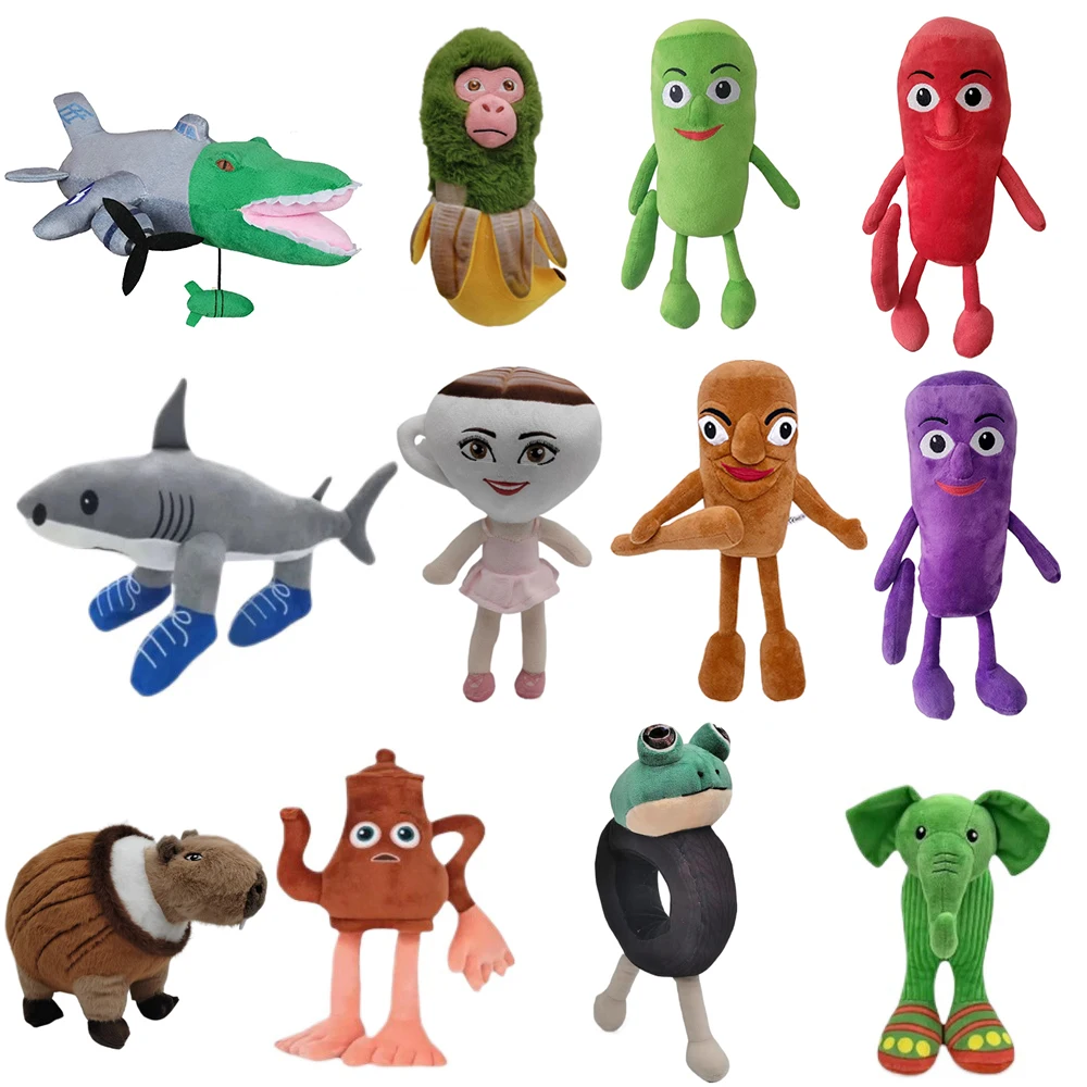 

HOT Tungtungtung Sahur Italian Brain Rot Animals Telalaero Telala SHARK Anime Plush Plushie Peluches Stuffed Dolls Toy Gifts