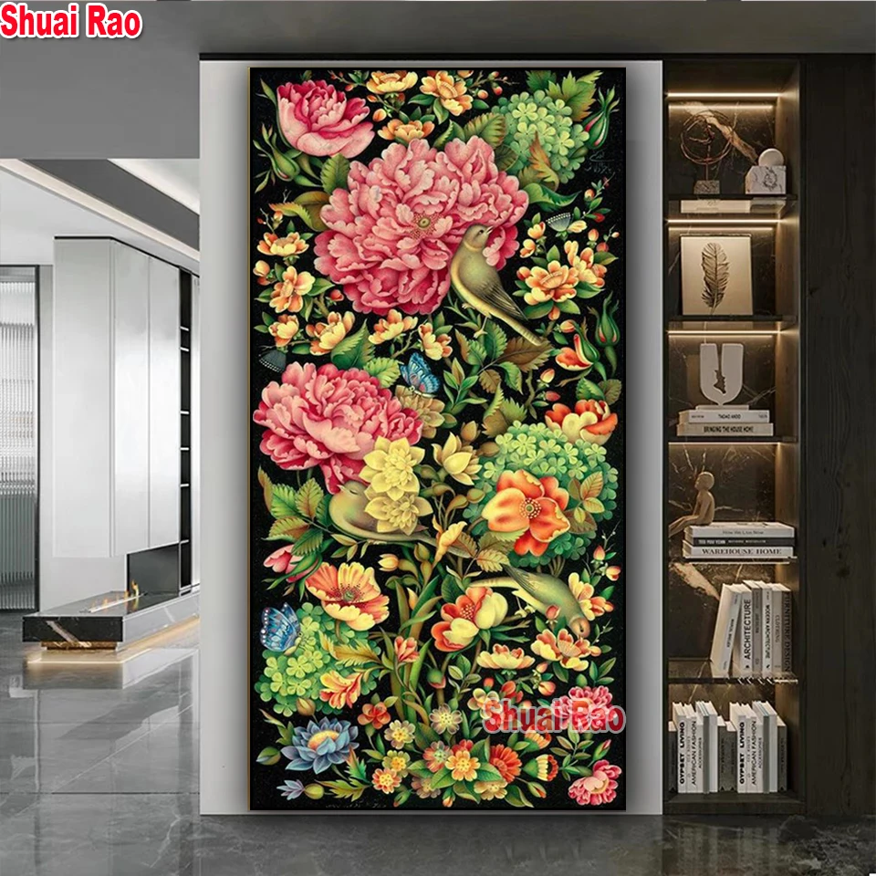 

Vincent William Morris Abstract Tree DIY Diamond painting Floral Birds Full Square Round Diamond Mosaic Art Modern Wall Picture