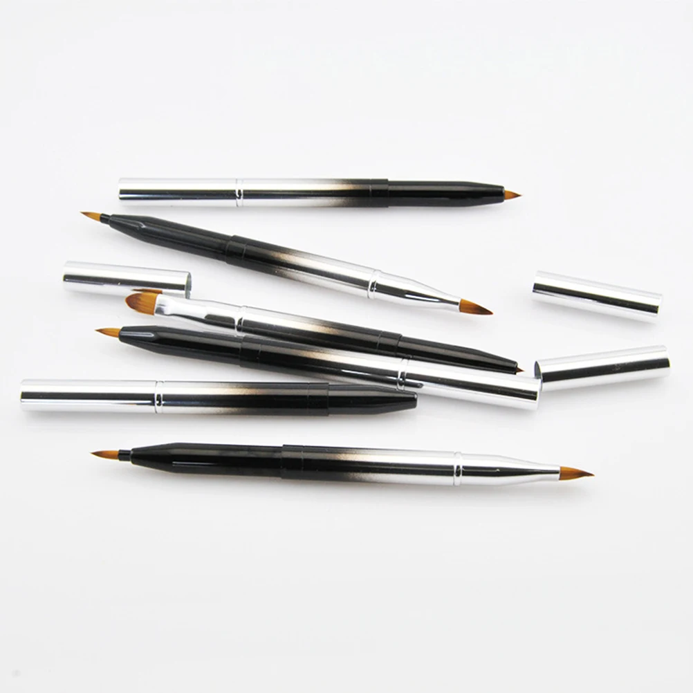 

Dual-Ended Retractable Lip Brush Metal Shell Compact Tool Soft Applicator For Lipstick Lip Gloss Flexible Durable
