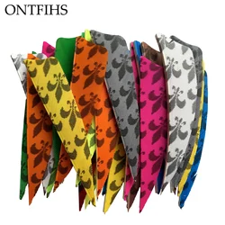 24Pcs ONTFIHS 3Inch Hunting Arrow Feathers Shield Cut Fletches Turkey Feathers Fletching -Special Pattern