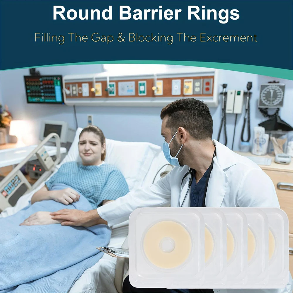 1 Piece Colostomy Bags Anti-leak Ring Portable for Stoma Bags Supplies Protective Barrier Rings Ostomy Bag Assistance