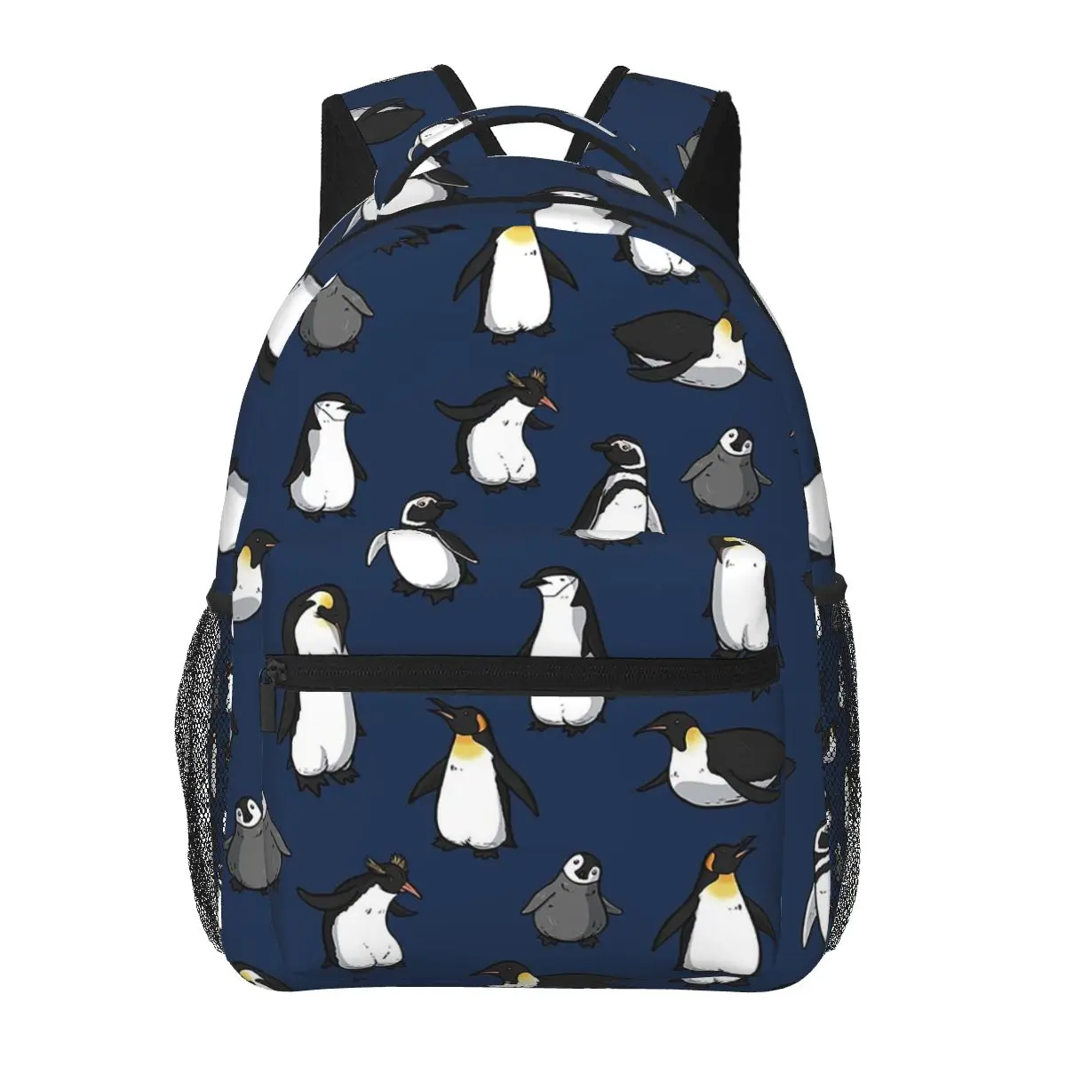 

Cute Penguin Pattern (Dark Blue Variant) Backpacks Boys Girls Bookbag Children School Bags Cartoon Kids Rucksack Shoulder Bag