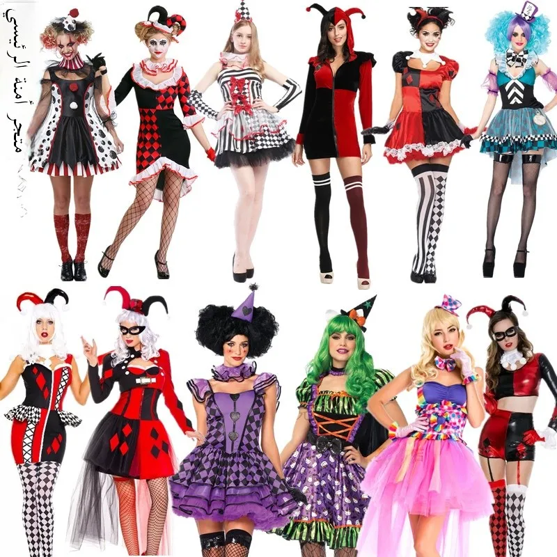 

Clown Performance Costume Halloween Role Play Women's Film Circus Magician Trainer Outfit Polyester Fiber Stage Costume
