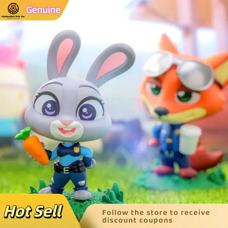 

Genuine Hot Toys Disney Zootopia Cosbi Blind Box Mini Figure Collectible Doll Toy Gift Display Item Trendy Collectables Kids Toy