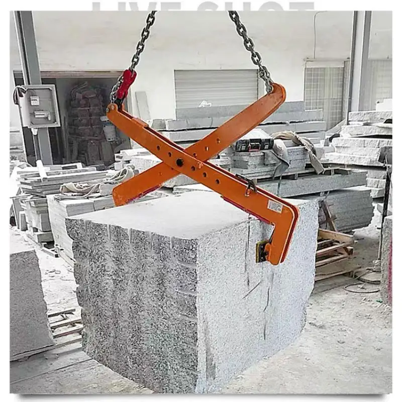 Vertical Lifting Clamp Slate Marble Stone Glass Industrial Grade Chain Type Steel Plate Clamp 350KG