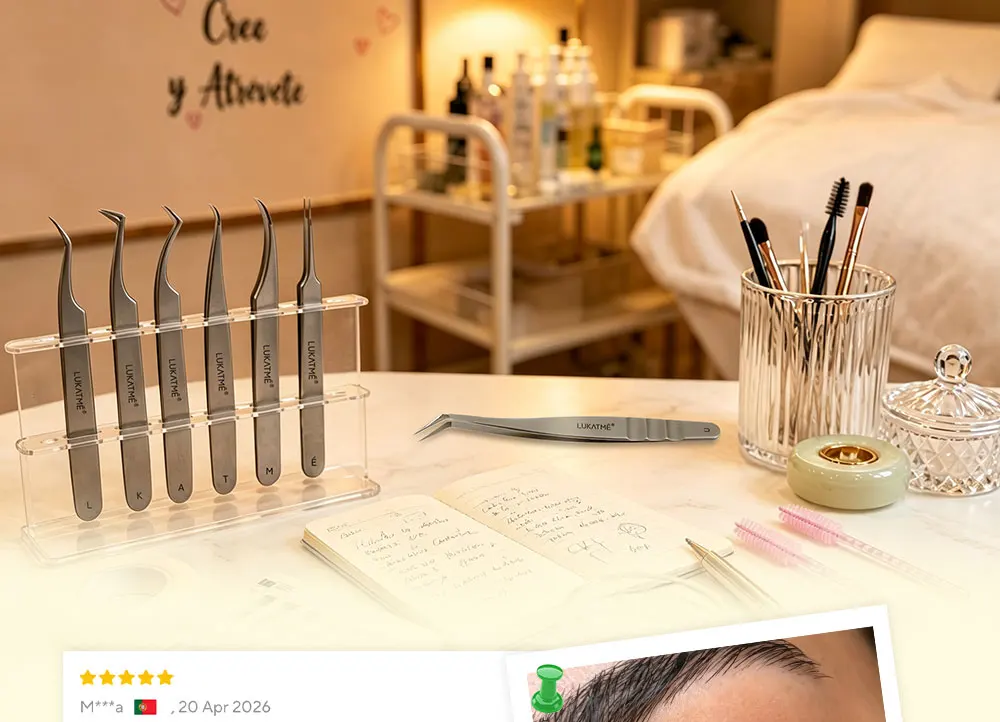 LUKATME 4D 5D YY Wimpernverlängerungen M-Curl Foxy Eyelash Faux Mink Schwarz/Braun YY 4D 5D W U Falsche Wimpern für Verführerische Augen – Detail 13