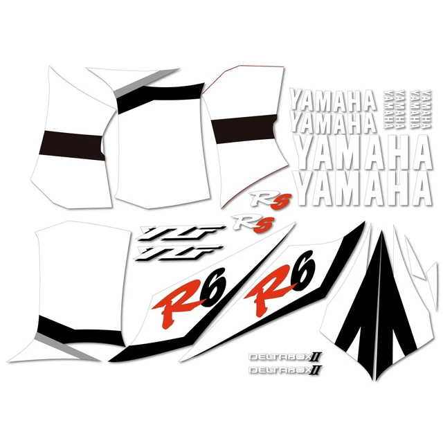 Motorbike road sticker kit Red YZF R6 2002. offers 10015