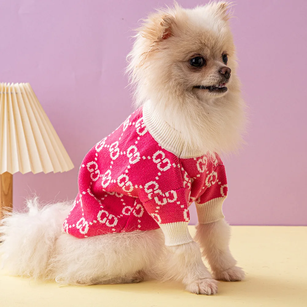 

Dog Sweater Trendy Brand Pet Clothing High Quality Cat and Dog Clothing French Dou Pomeranian Chihuahua Dog Clothing