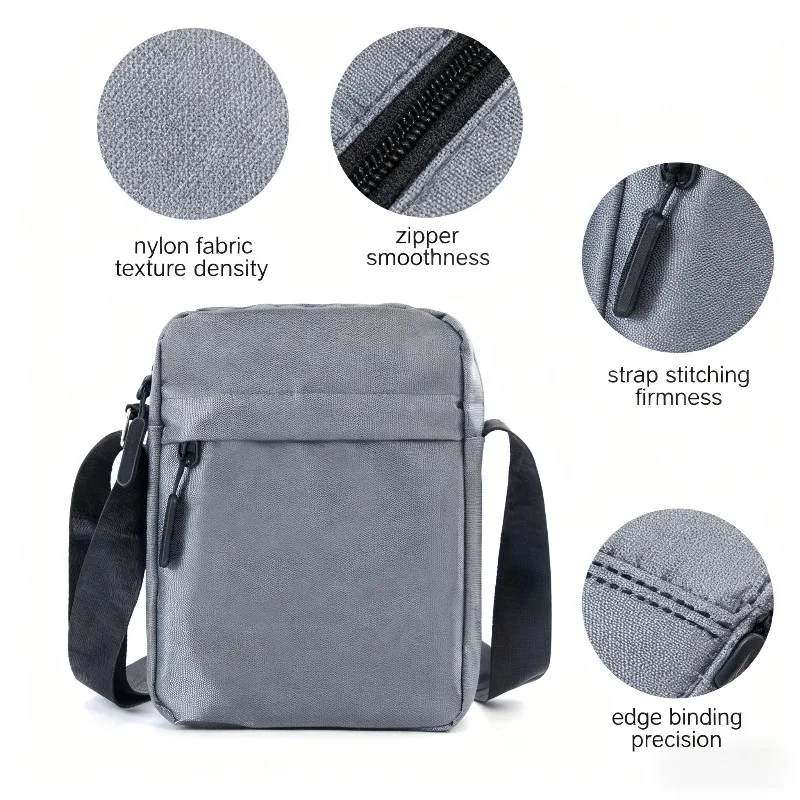 

Minimalist Crossbody Bag Lightweight Nylon Sling Bag Casual Daily Shoulder Bag for Men Women