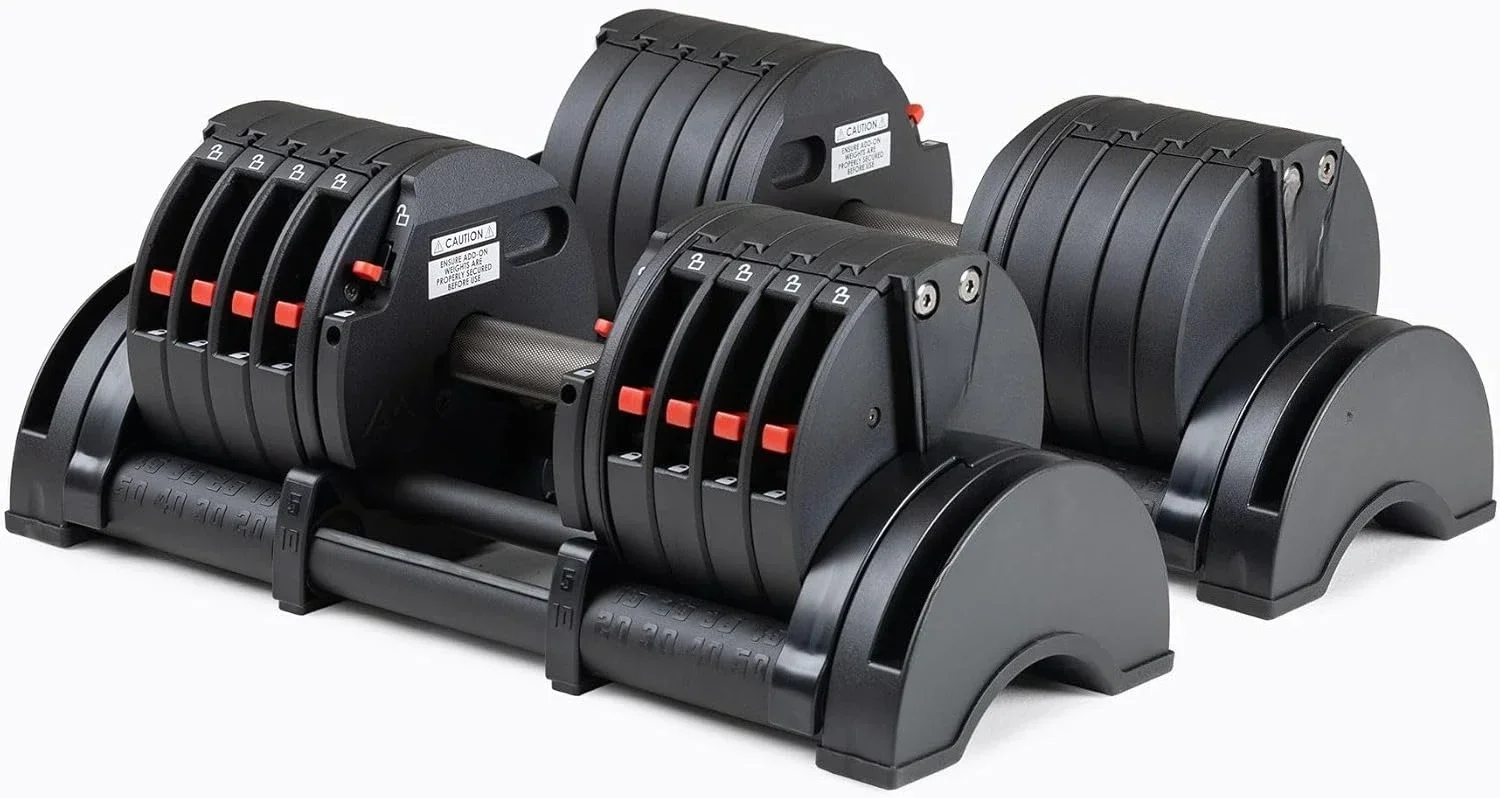 HOT SELLIG QUALITY Fitness Quickdraw Adjustable Dumbbells, Multiple Weight Ranges Available Including: 5-30, 5-40,5-50 And 5-60