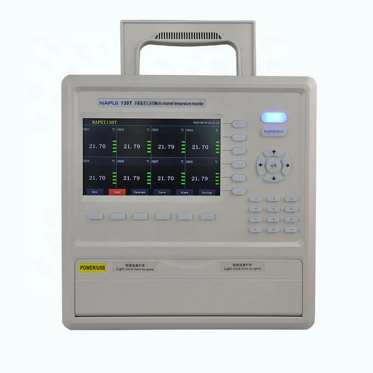 Multichannels Industrial Pt100 Thermocouple Digital Temperature Data Logger