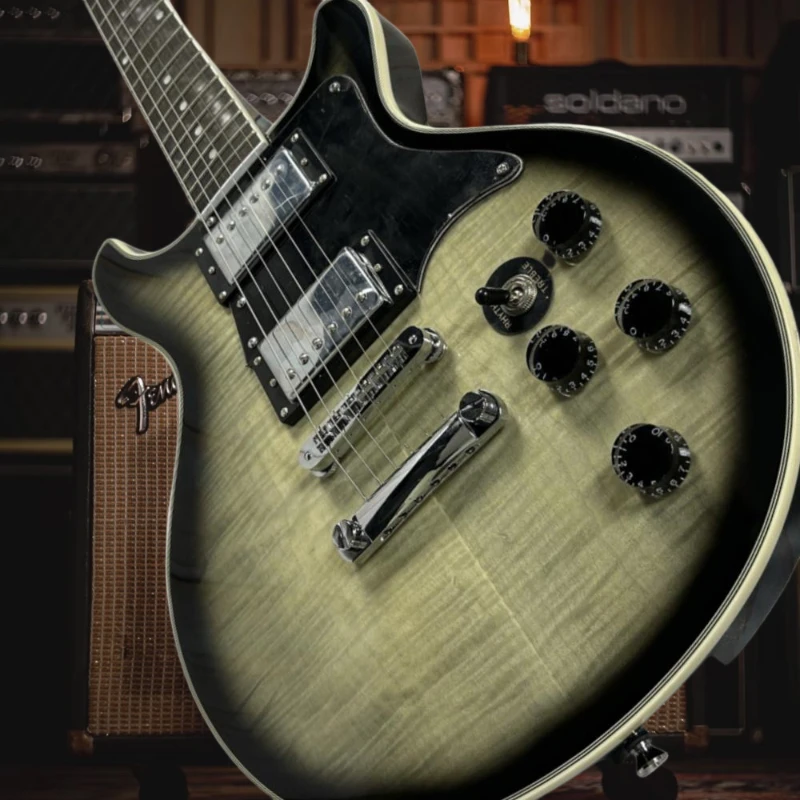 E-Gitarre Kostenloser Versand LPAUL Silbergrauer Mahagonikorpus Palisandergriffbrett