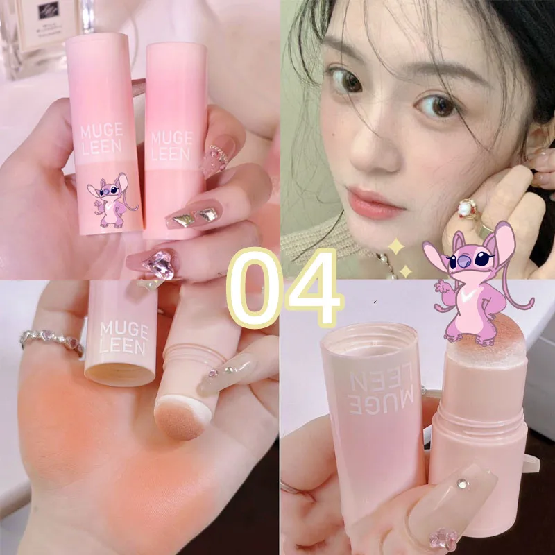 Bâton de fard à joues Stitch Kawaii pour étudiants, performance rose exquise, habillage de la vie, objets portables 03/présidence, cadeau de festival pour petite amie