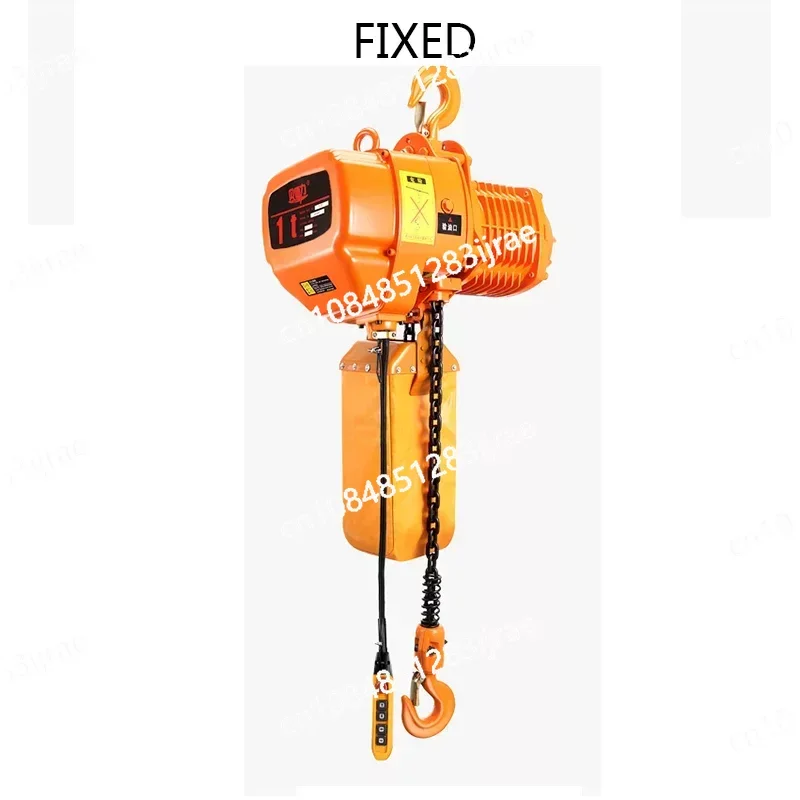 220V/1100W/1500W Portable Overhead Electric Chain Hoist Crane Fixed Single Chain Industrial Hoist Chain Hoist Lifting