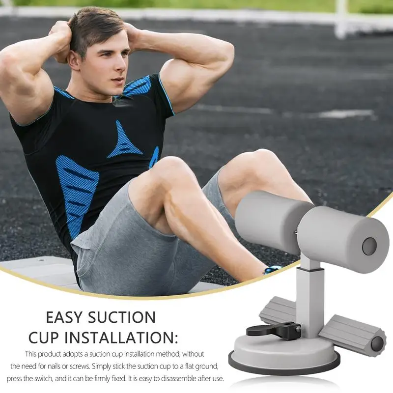 Sit Up Foot Holder Sit-up Aid Machine Exercise Bar With 2 Strong Suction Cups Stable Abs Assistant Device Situps Equipment For