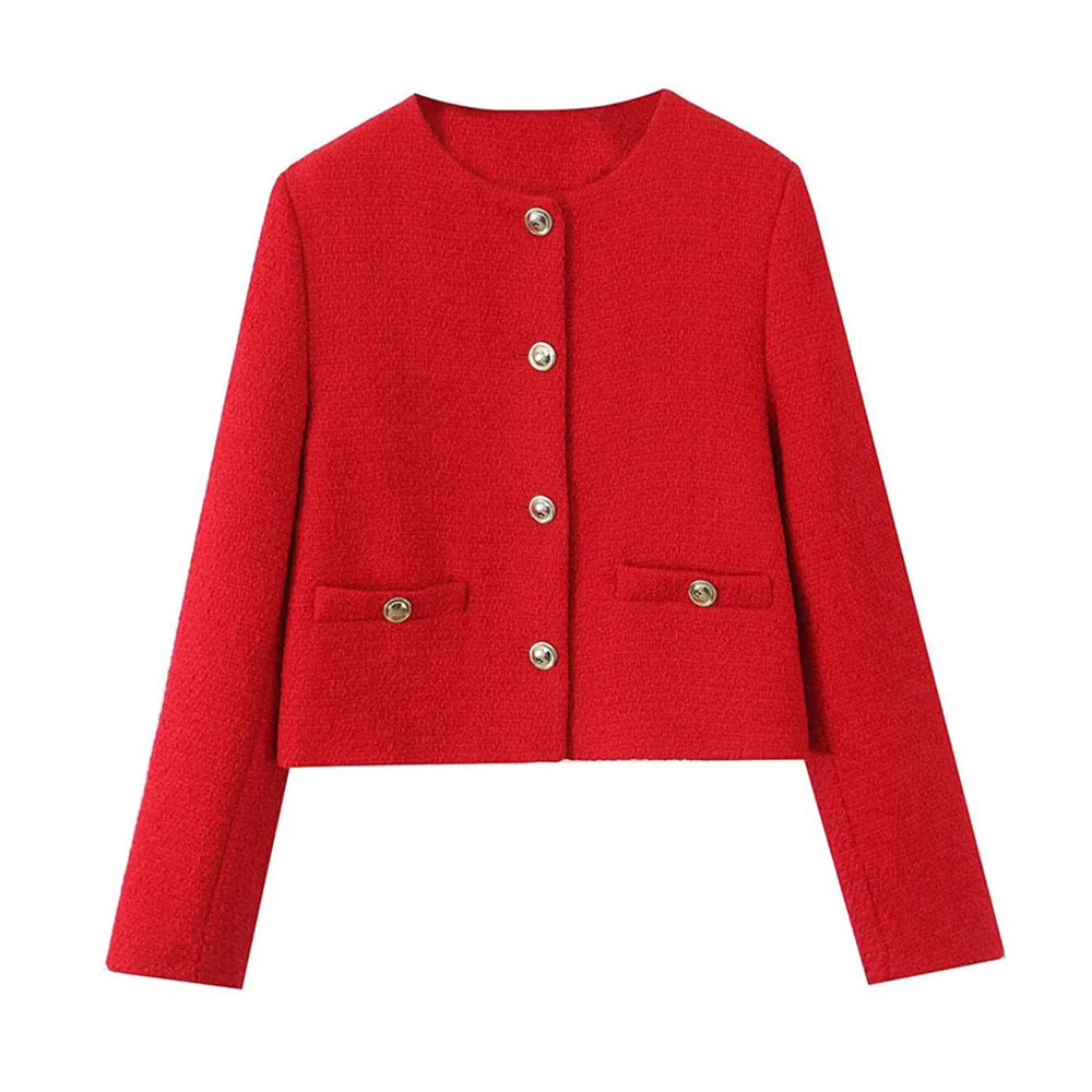 

DiYiG женский весенний новый модный текстурированный костюм с грудью в ленивом стиле, шикарный универсальный пиджак с круглым вырезом и длинными рукавами, верхняя одежда Muje