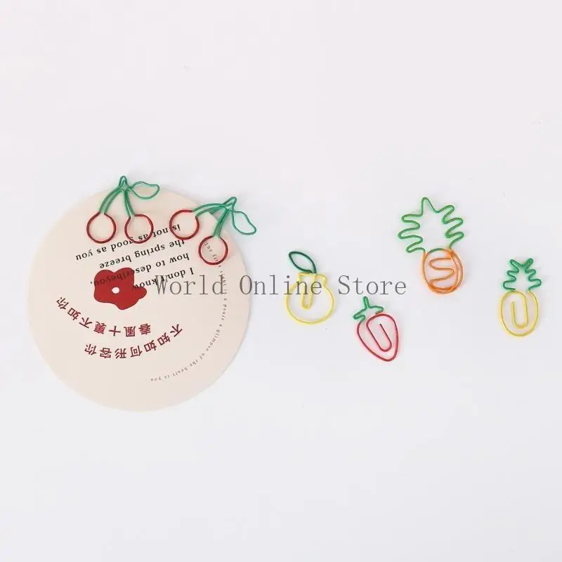 Novelty Paper Clip Colorful Paper Clip, Metal Fruit Design Paper Clip Set 87HC