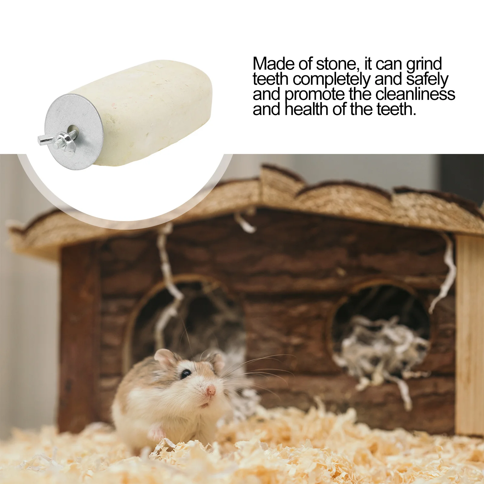 

1pc Grinding Stone Jump Board For Hamster Bird Squirrel Rabbit Chinchilla Chew Teeth Cleaning Tool Small Animal Dental Care Pet