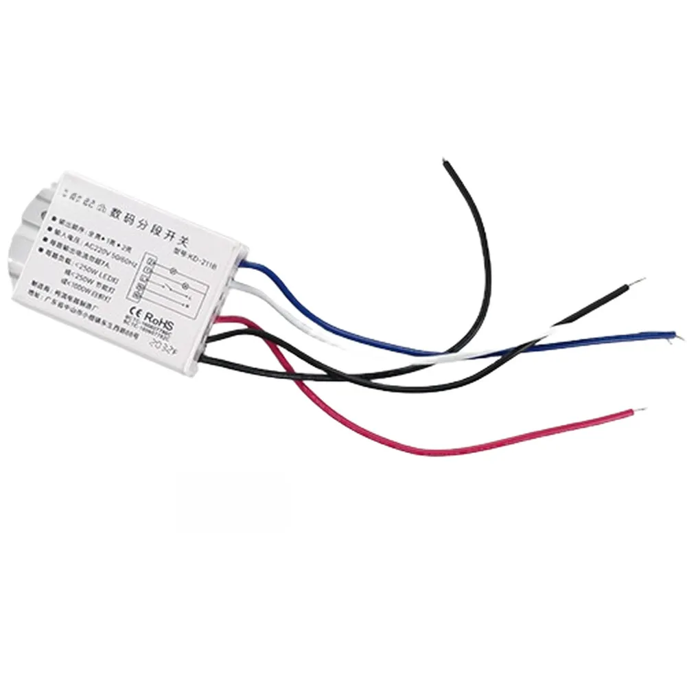White Digital Segment Switch Remote Control For Ceiling Light Smart Remote Control 1000w Resistive Load Capacity