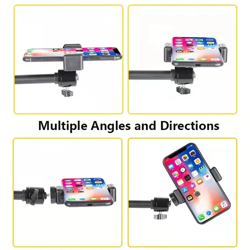 Overhead Tripod Fill Light Desktop Shooting Stand Tripods Mobile Phone Holder Adjustable Arm for Live Photography Phone Holder