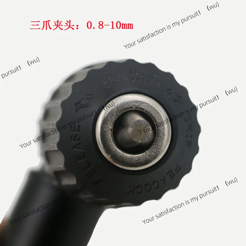 Right angle drill, conversion angle drill/head 90 degree angle drill, keyless clamping three/hexagonal handle black plastic head